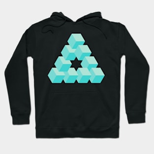 Optical illusion triangle #2 - ice cubes Hoodie